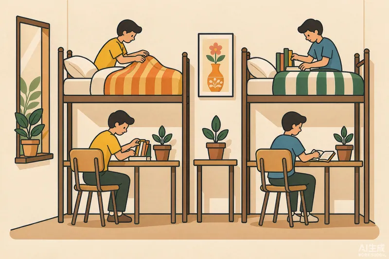 普高学生在书桌前对照院校清单与考试科目做备考规划